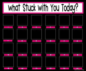 What Stuck With You Today    Awesome End Of The Day Activity