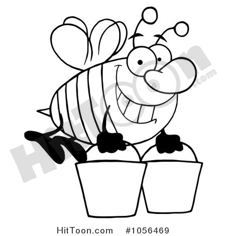 Worker Bee Clipart Illustrations   Vectors Of Worker Bees  1