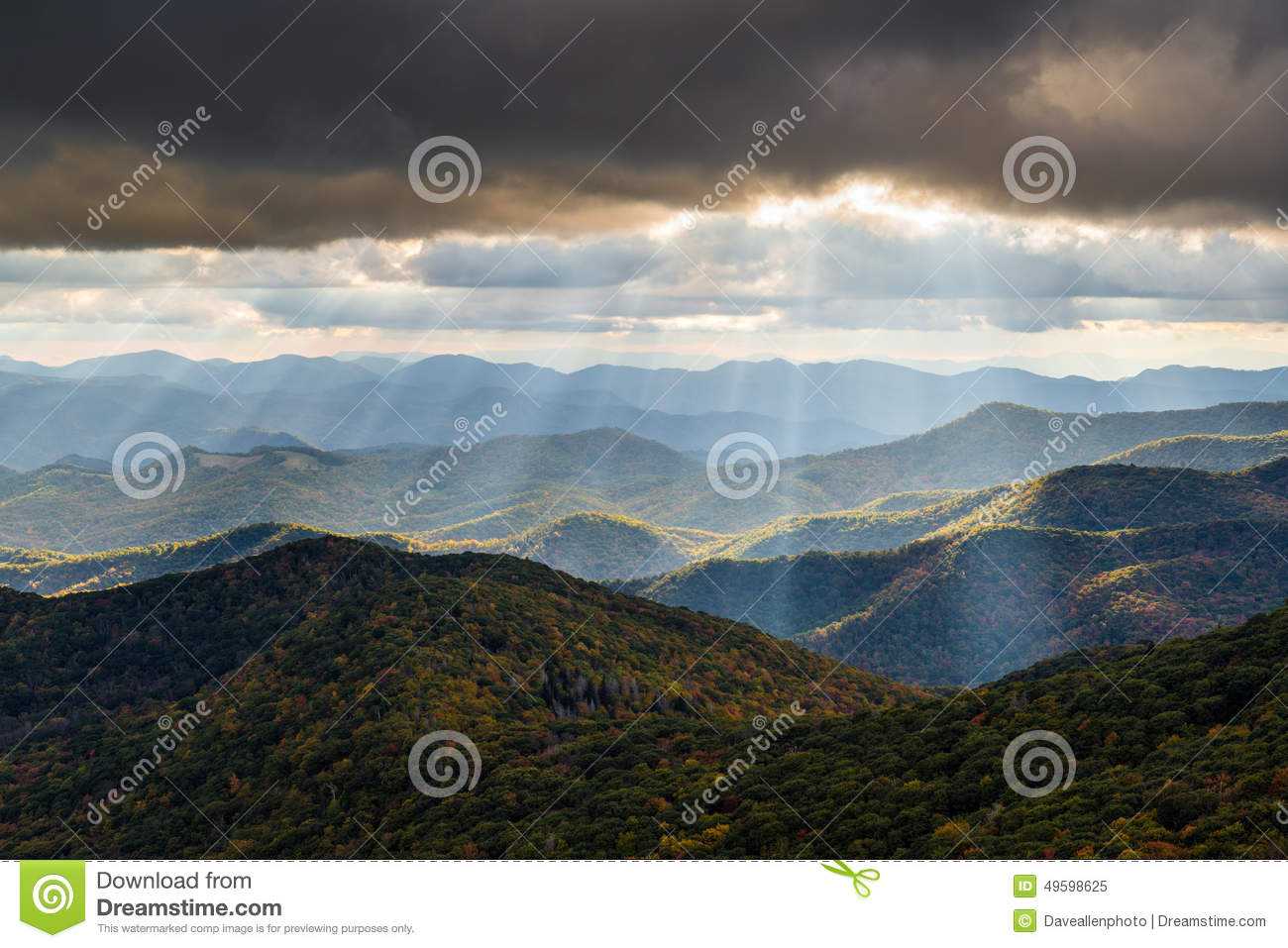 Appalachian Mountain Landscape Western North Carolina Blue Ridge Stock