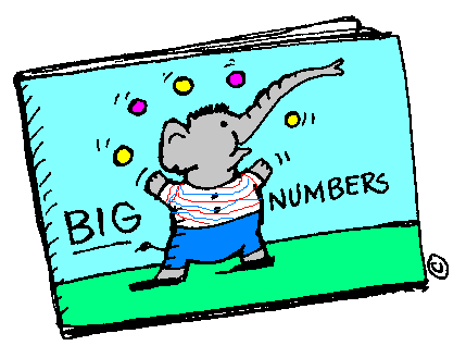 Big Numbers Book  In Color    Clip Art Gallery