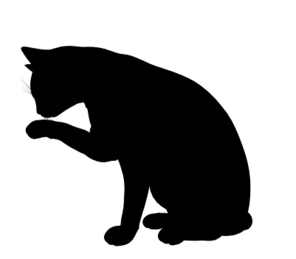 Black Cat Silhouette Clip Art   Cliparts Co