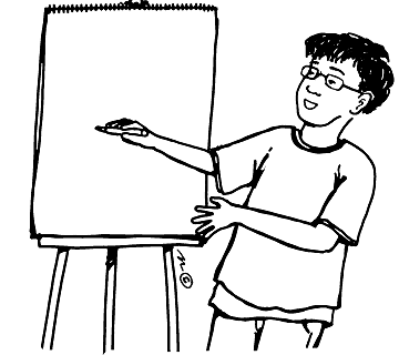 Boy Giving Presentation   Clip Art Gallery