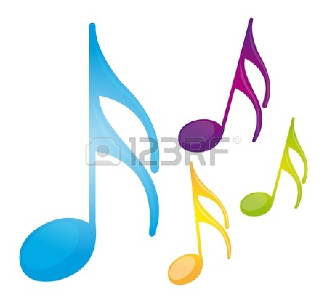 Colorful Music Clip Art 11890298 Colorful Music Notes Isolated Over