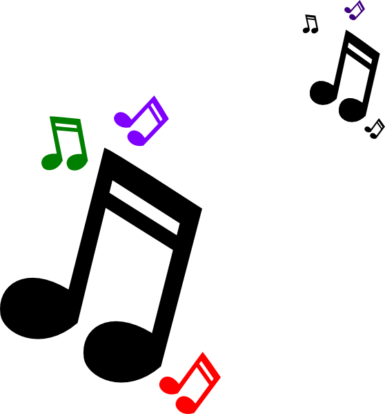 Colorful Music Notes In A Line Colored Music Notes Hi Png