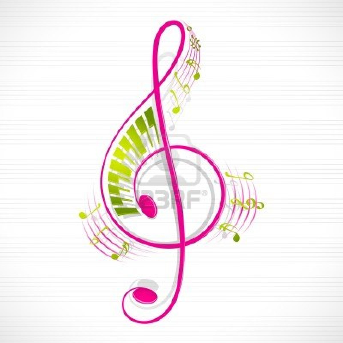 Colorful Music Notes Symbols Colorful Music Notes Vector Illustration
