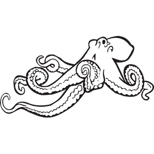 Coloring Book Octopus Clipart Cliparts Of Coloring Book Octopus Free