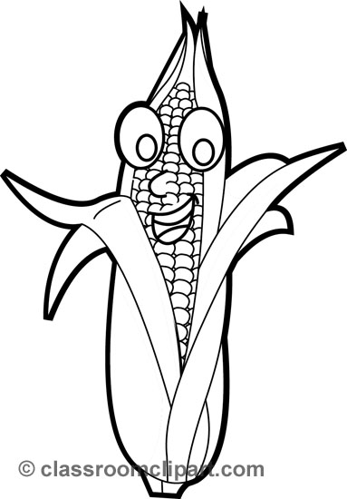 Food   Corn Cartoon Vegetable Outline   Classroom Clipart