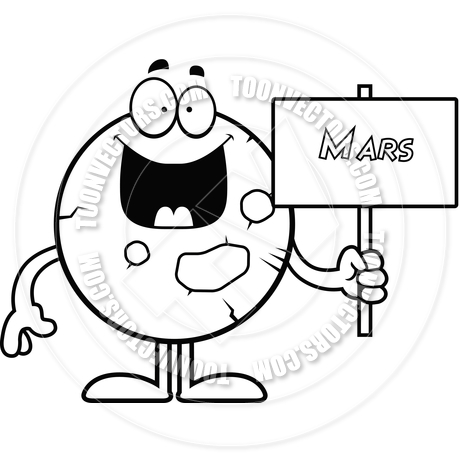 Mars Clipart Black And White