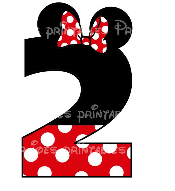 Minnie Mouse Age Birthday Number Diy Iron On By Mrjoesprintables  5