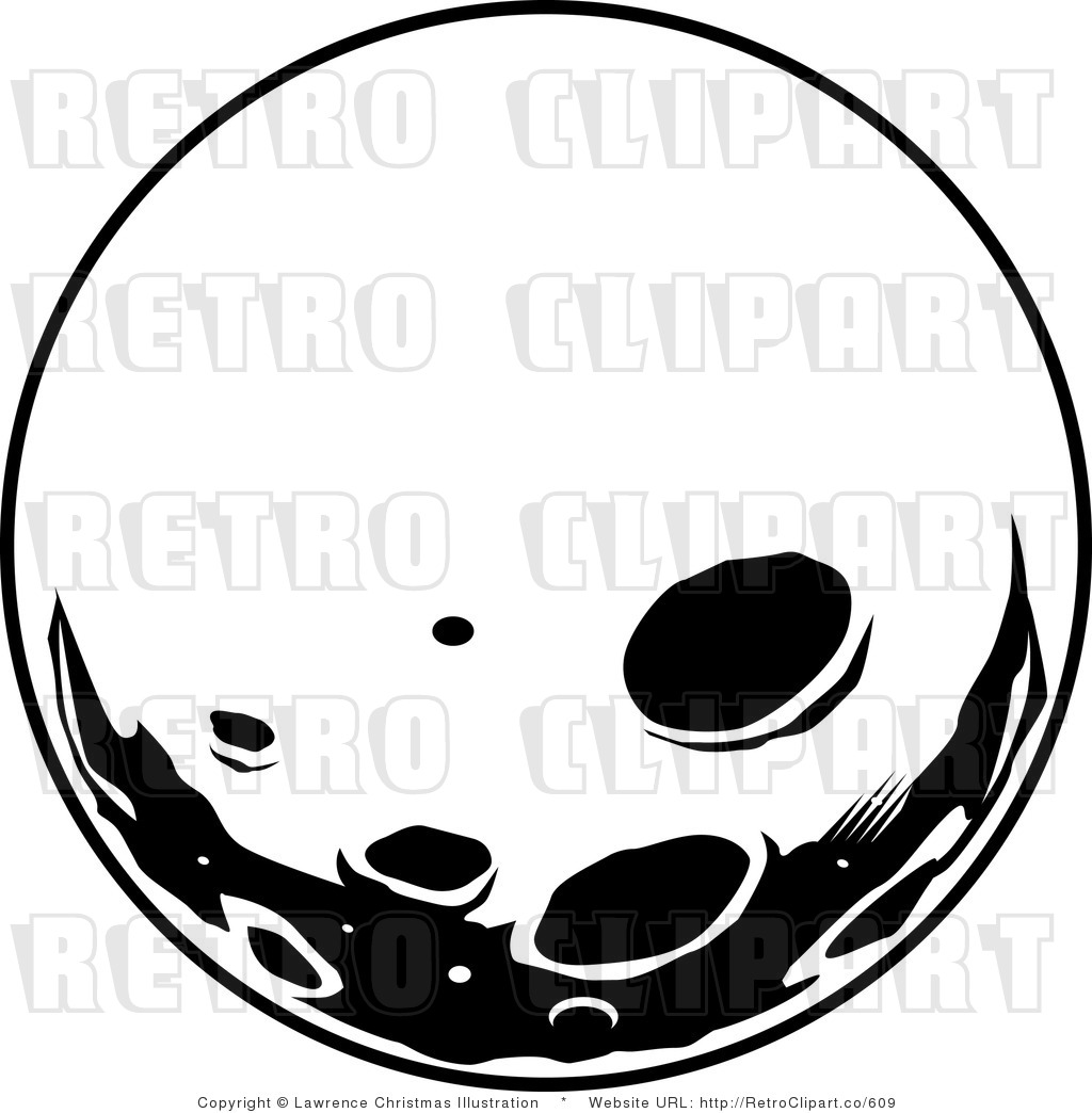 Moon Clipart Black And White Black And White Retro Royalty Free Vector