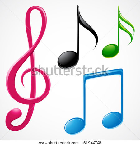 Music Notes Clipart Colorful Colorful Music Notes
