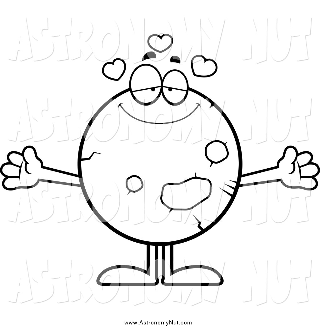 Planet Mars Black And White Clipart Of A Black And White