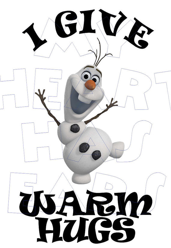 Printable Diy Disney Frozen Olaf Warm Hugs Iron On Transfer Digital