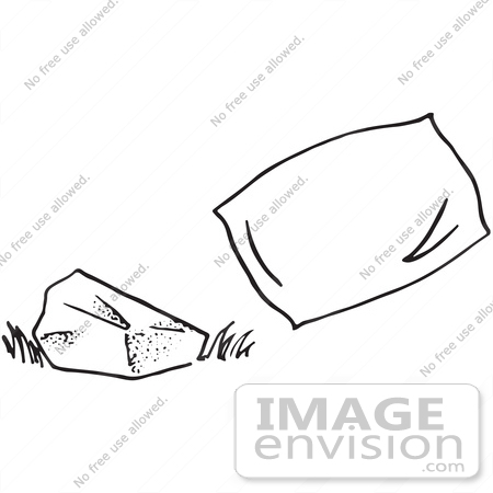 Rock Black And White Clipart  61773 Clipart Of A Rock And