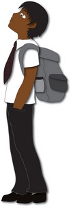 Student Clipart Image   Male African American Student