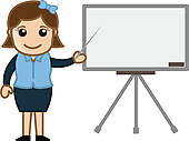 Student Presentation Clipart Teacher Presenting Blank Info