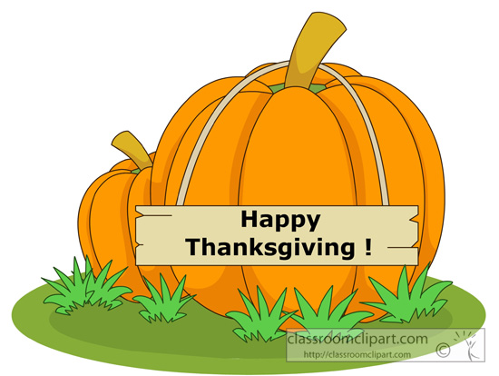 Thanksgiving Clipart   Thanksgiving Pumpkin Sign 01   Classroom