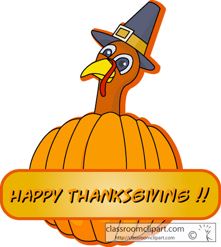 Thanksgiving Clipart   Thanksgiving Turkey Pumpkin 04   Classroom