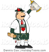 Beer Stein Cup White Man Celebrating Oktoberfest With A Beer Stein And
