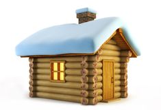 Christmas Log Cabin Stock Vectors Illustrations   Clipart