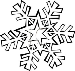 Clipart Image Of Black And White Snowflake