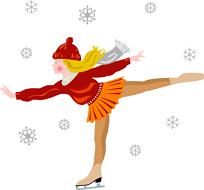 Clipart Picture Of A Girl Ice Skating