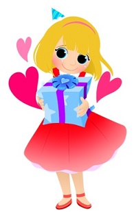 Clipart Picture Of A Retro Birthday Girl