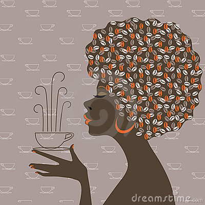 Coffee Dreams   Afro American Women Royalty Free Stock Photo   Image