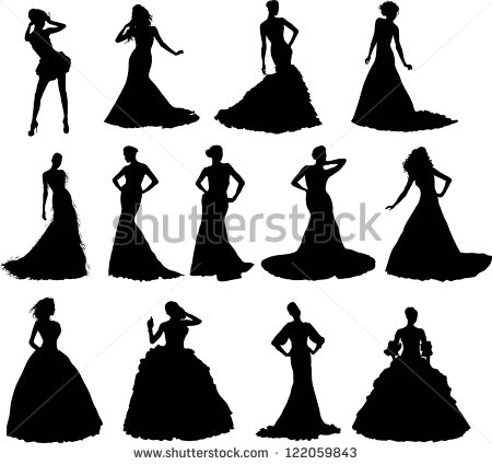Dress Silhouette Stock Photos Illustrations And Vector Art