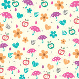 First Spring Flowers Rain Stock Vectors Illustrations   Clipart