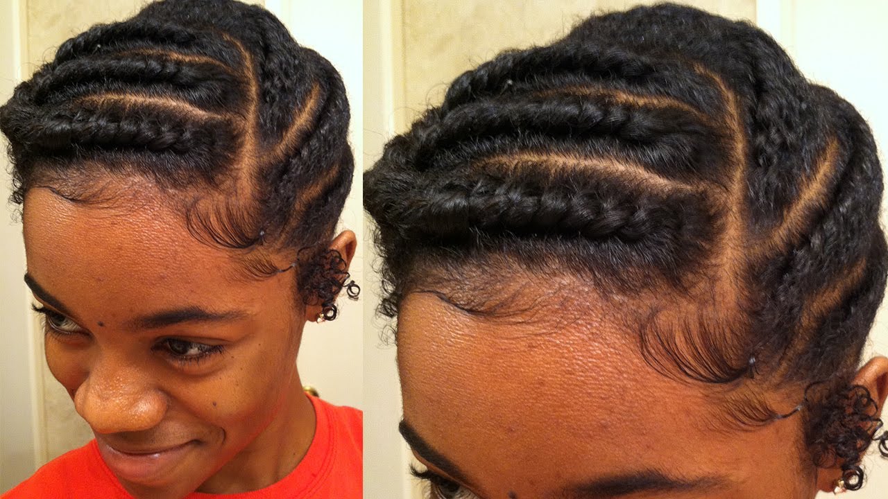 Flat Twist Protective Style   Natural Hair   Youtube