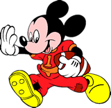 Football Clipart  Disney Cartoon Character Mickey Mouse Is A Football    