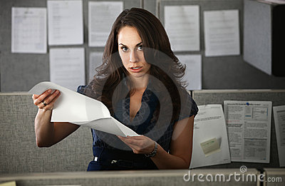 Frustrated Woman Office Worker Royalty Free Stock Photography   Image