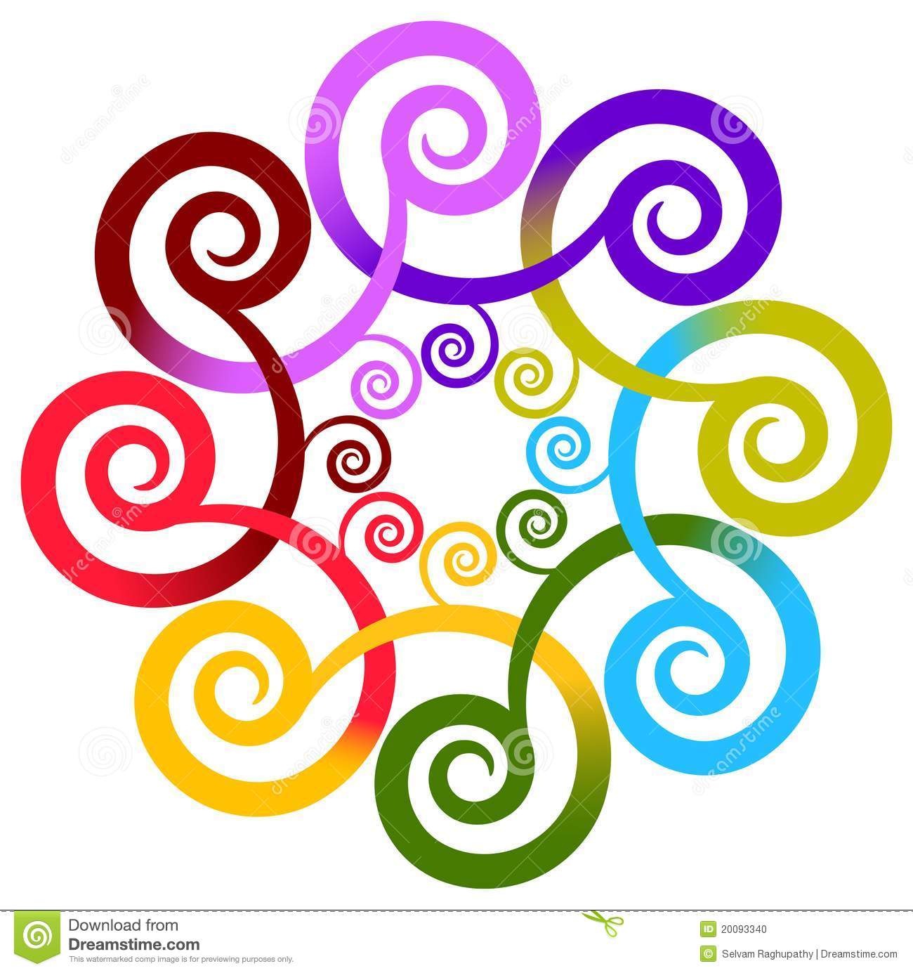 Heart Swirl Designs Colorful Swirls Designs