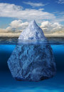 Iceberg Floating In Ocean Stock Photography