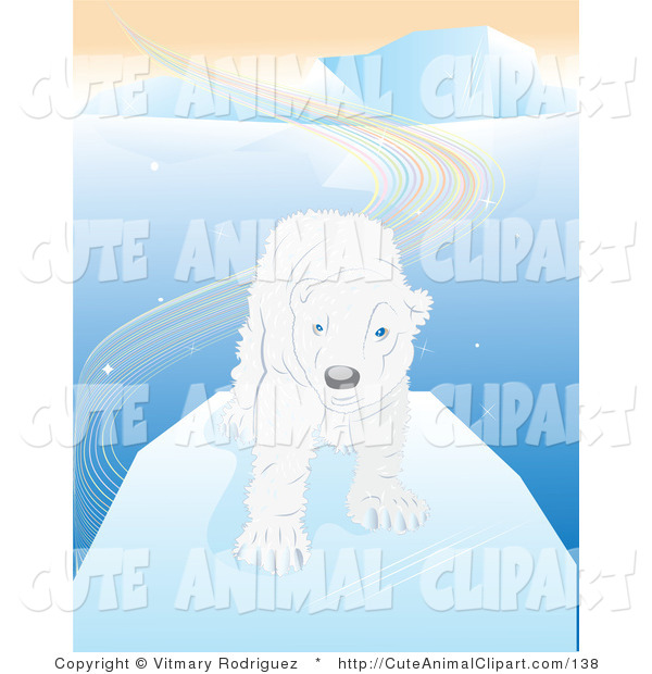 Name   Vector Clip Art Of A Cute Polar Bear Standing On An Iceberg    