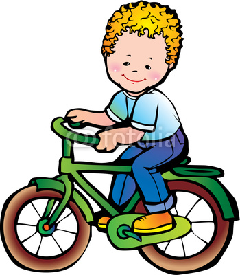 Nice Boy On The Bike  Happy Childhood From Tetiana Nikonorova Royalty