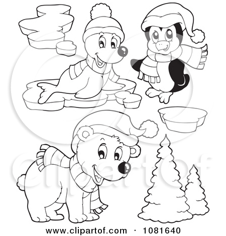 Royalty Free  Rf  Christmas Animals Clipart   Illustrations  2