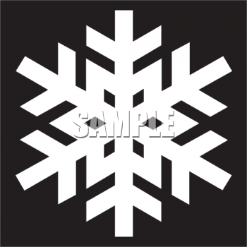 This White Snowflake On A Black Background Clipart Image Can Be    