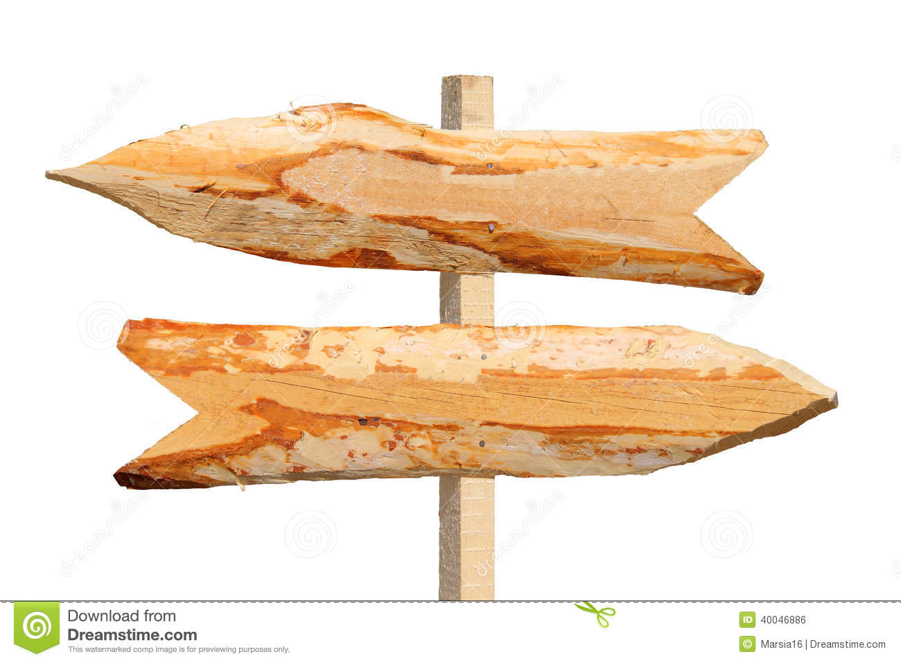 Wooden Directions Arrow Signs Stock Photo   Image  40046886
