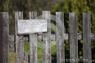 Wooden Fence With Empty Sign Board Stock Photos   Image  34562773