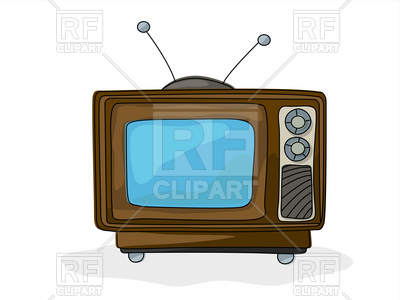 Wooden Old Tv Set 19018 Objects Download Royalty Free Vector Clip    