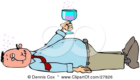 27826 Clipart Illustration Of A White Man Laying On His Back After