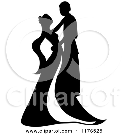 Bride And Groom Silhouette Clipart Black And White This Wedding Couple