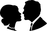 Bride And Groom Silhouette Wedding Clipart   Graphics   The Printable