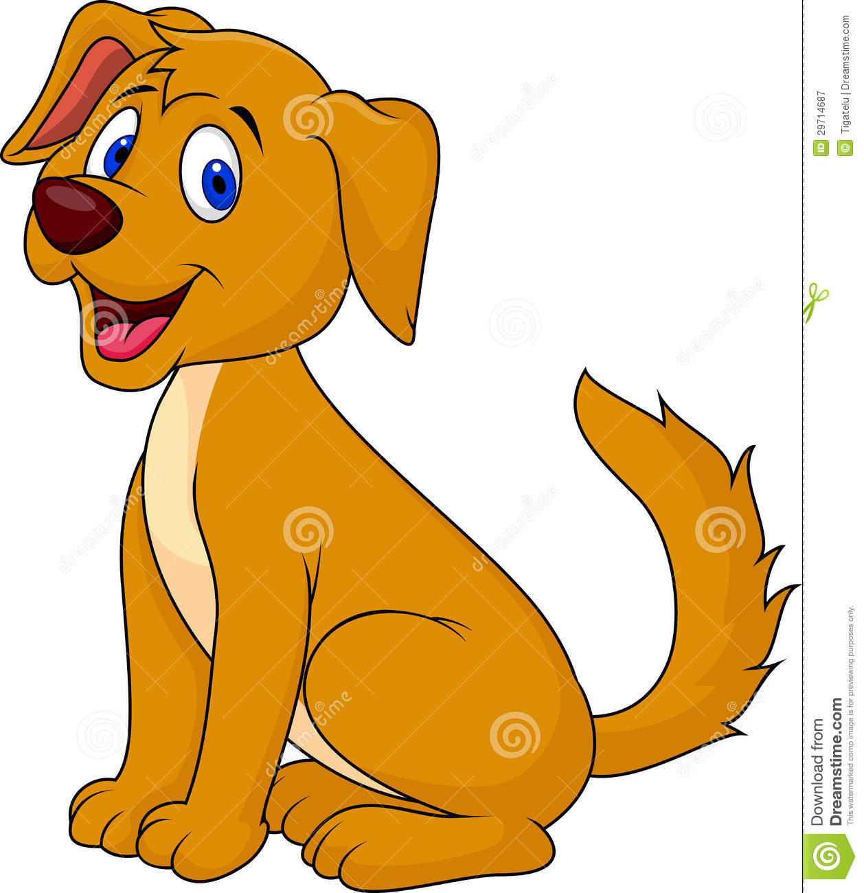 Cute Dog Cartoon Sitting Royalty Free Stock Photography   Image    