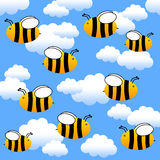 Flying Bees Stock Photography