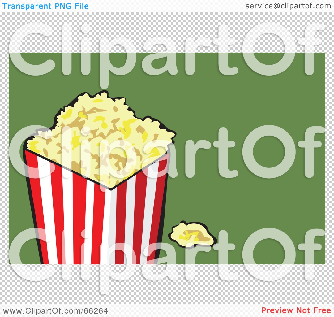 Free  Rf  Clipart Illustration Of A Container Of Buttery Popcorn