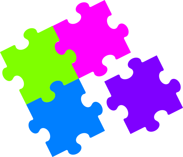 Jigsaw Puzzle Color Clip Art At Clker Com   Vector Clip Art Online    