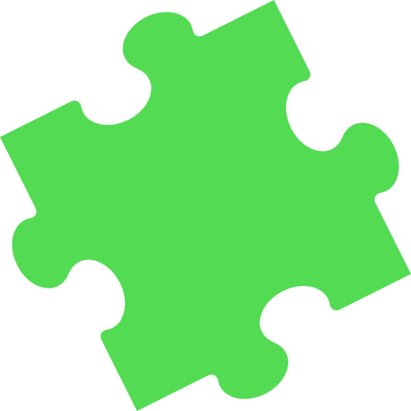 Jigsaw Puzzle Piece   Green Clip Art At Clker Com   Vector Clip Art    